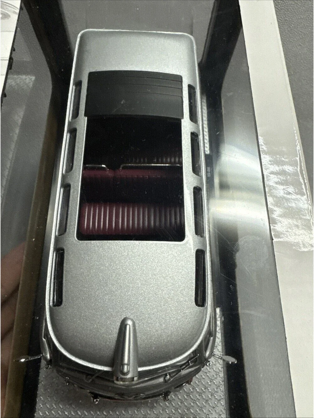 M2 Machines 1/24 1959 VW Microbus Deluxe USA Model S06 Silver Black Open Rag Top